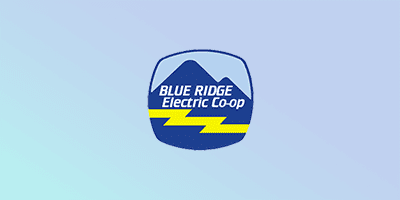 blue-ridge-coop_featured Blue Ridge Electric Co-op logo with mountains and lightning.